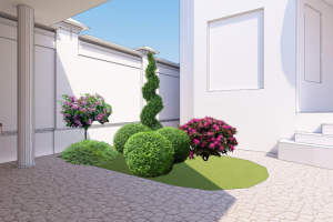 дизайн озеленения частного дома