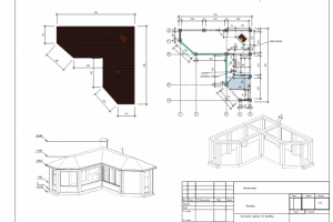 пример моего эскизного чертежа на беседку