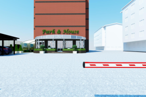 дизайн входной группы в гостиницу