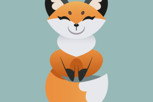 Милая лиса векторная иллюстрация