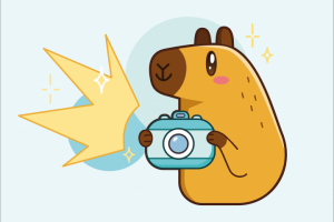 Милая капибара векторная иллюстрация