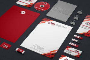 На изображении представлен графический дизайн компании "ВИКАРСТРОЙ"