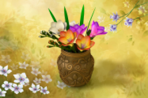 Горшок с цветком