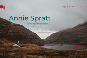 Дизайн Landing page для фотографа