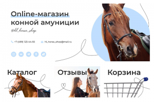 Дизайн группы ВКонтакте магазина конной амуниции