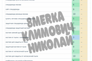 Спецодежда – Вывод в топ