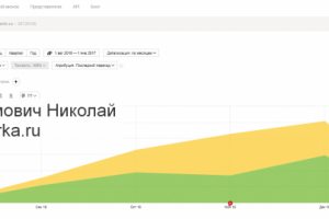 Рост посещаемости: скрин с метрики