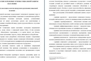 Курсовая "Соцзащита населения"