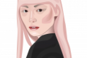 Девушка с розовыми волосами