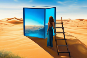 Генерирование изображения по ТЗ «Девочка и куб»