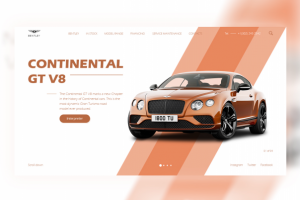 Дизайн первого экрана "Bentley"