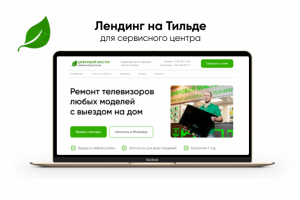 Лендинг на Тильде для сервисного центра