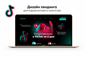 Дизайн лендинга для продвижения в Tik-Tok