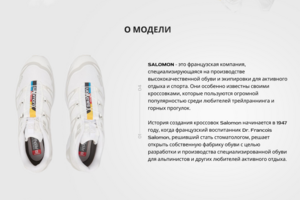 Дизайн-концепция сайта по продаже кроссовок