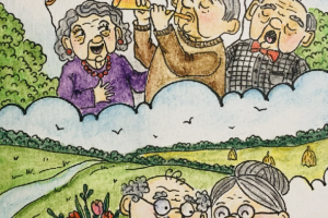 Открытка "День пожилого человека"