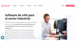 Сайт для испанского сервиса Factorial