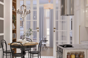 Кухня. Квартира с французским шармом.