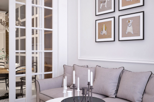 Гостиная. Квартира с парижским шармом.