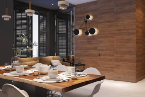 Кухня-гостиная. Квартира на Дмитровском шоссе.