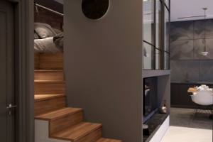 Квартира с антресолью.