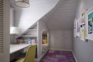 Детская в мансардном этаже. Новопеределкино, Москва