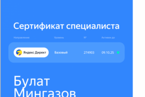 Яндекс Директ 2024 Базовый