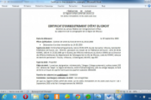 Перевод документов на франц - Свидельство о собственности