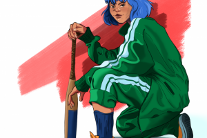 Иллюстрация девушки в спортивном костюме