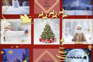 Instagram. Бесшовная лента на 9 штук. Новый Год