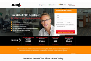 Landing page для NMG technologies