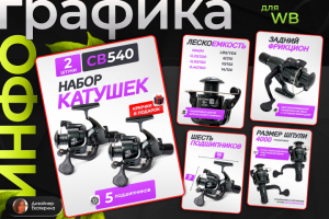 Инфографика для вайлдберриз | Дизайн карточки - Набор катушек