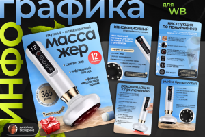 Инфографика для вайлдберриз | Массажер