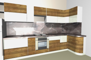 простой проект кухни по индивид размерам