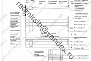 Продольный профиль трассы поселкового газопровода