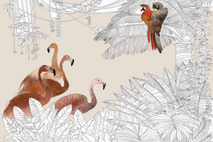 Фотообои Тропики, векторная графика