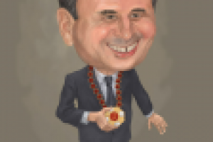 М. Б. (шарж-парадник, на ордене "шестьдесят")