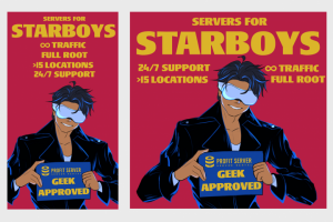 Веб-баннер для хостинг провайдера Profit Server