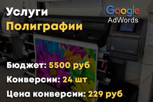 Google ADS - услуги полиграфии