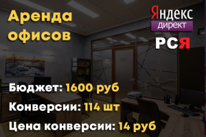Аренда офисов Поиск+РСЯ