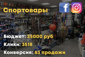 Таргетированная реклама - Спортовары
