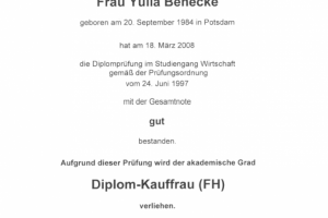 Диплом Немецкого Университета