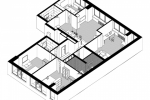 Квартира в Москве, аксонометрия