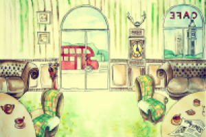 Кафе Лондон (иллюстрация для упаковки)