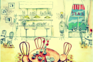 Кафе а Париже (иллюстрация для упаковки)