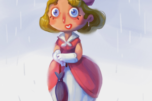 Девушка с зонтом