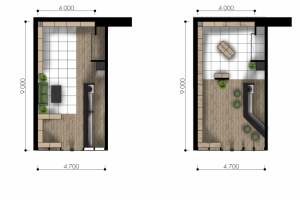 План расстановки мебели магазина спортивного питания