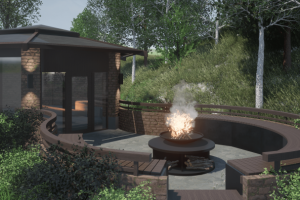 Беседка с панорамным остеклением