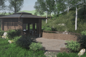 Беседка с панорамным остеклением