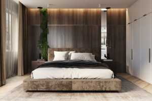 Спальня в стиле эко-минимализм