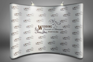 Дизайн мобильного выставочного стенда, пресс волл, press wall